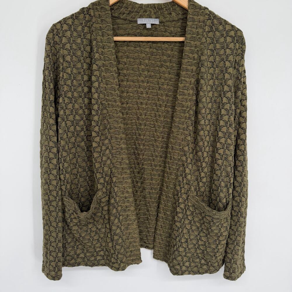 Habitat‎ Jacket Women's XS Brown & Black Textured Lagenlook Layering Artsy